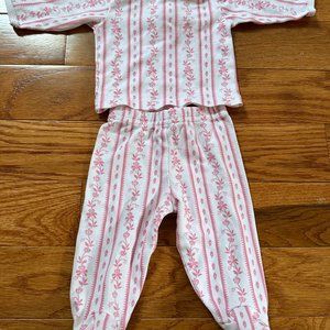 The Beaufort Bonnet Company EUC Set in French Country Coterie Print; 0-3m